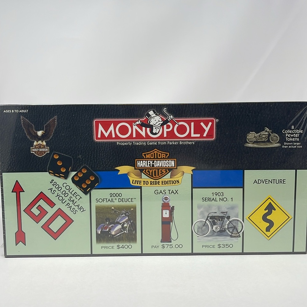 MONOPOLY: Harley-Davidson ‘Live to Ride’ Collector Edition Board Game.NEW/Sealed
